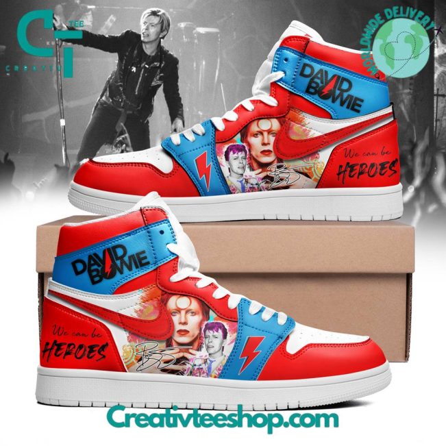 David Bowie We Can Be Heroes Air Jordan 1 Sneaker - soulcals.com