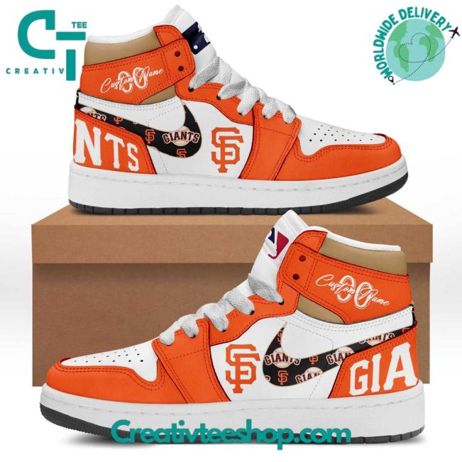 MLB San Francisco Giants Personalized Air Jordan 1 Sneaker - soulcals.com
