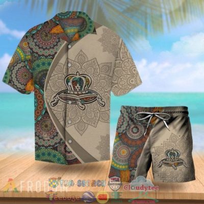 Aloha Mandala Crown Royal Hawaiian Shirt And Shorts - Hot Sale 2025