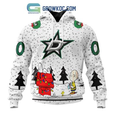 Dallas Stars NHL Mix Snoopy Peanuts Christmas Personalized Hoodie T Shirt