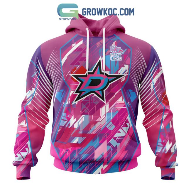 Dallas Stars NHL Special Design I Pink I Can! Fearless Again Breast Cancer Hoodie T Shirt