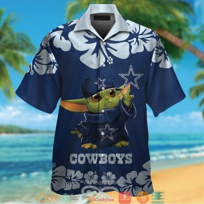 Dallas Cowboys Baby Yoda Hibiscus Hawaiian Shirt, Short - Hot Sale 2025
