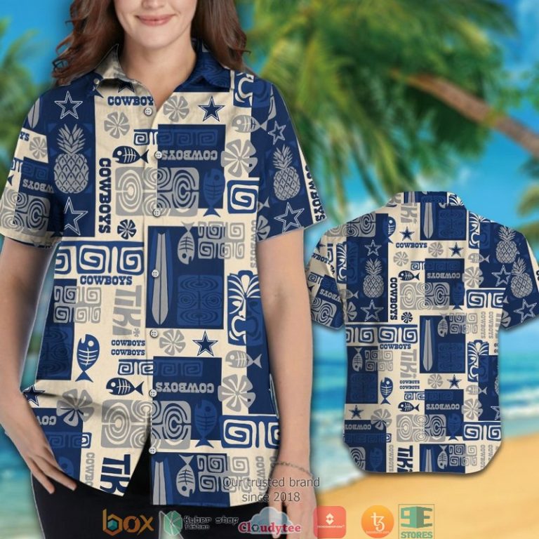 Dallas Cowboys Fish Pineapple Pattern Hawaiian Shirt, Short - Hot Sale 2025 Dallas Cowboys Fish Pineapple Pattern Hawaiian Shirt, Short - Hot Sale 2025