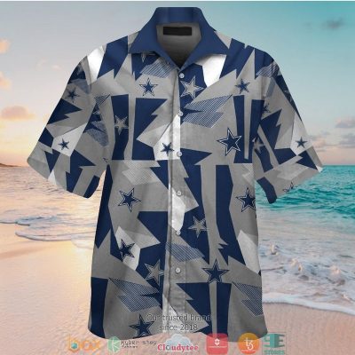 Dallas Cowboys Navy Grey Pattern Hawaiian Shirt, Short - Hot Sale 2025