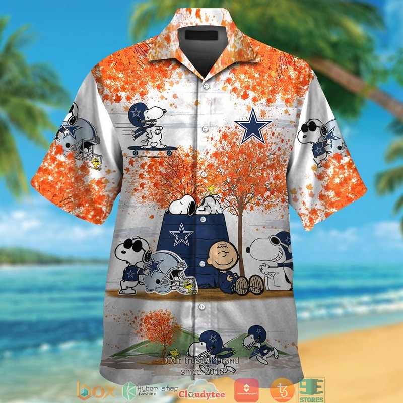 Dallas Cowboys Snoopy And Charlie Brown Autumn Hawaiian Shirt, Short - Hot Sale 2025