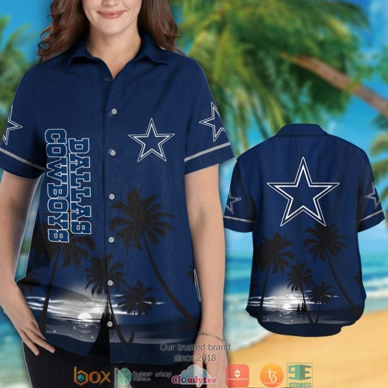 Dallas Cowboys Coconut Night Moon Hawaiian Shirt, Short - Hot Sale 2025 Dallas Cowboys Coconut Night Moon Hawaiian Shirt, Short - Hot Sale 2025