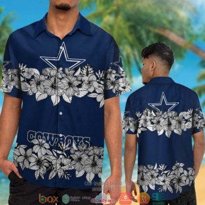 Dallas Cowboys Hibiscus Flower Line Hawaiian Shirt, Short - Hot Sale 2025