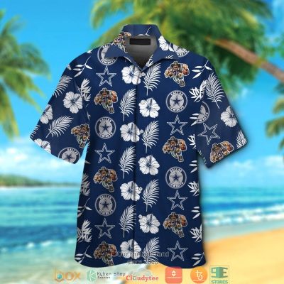 Dallas Cowboys Leaf Hibiscus Pattern Hawaiian Shirt, Short - Hot Sale 2025