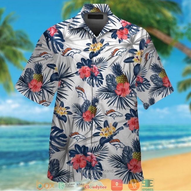 Denver Broncos Hibiscus Pineapple Hawaiian Shirt, Short - Hot Sale 2025
