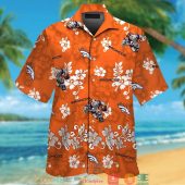 Denver Broncos Hibiscus Flower Orange Hawaiian Shirt Short.jpg - demo10