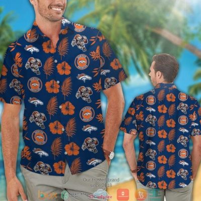 Denver Broncos Hibiscus Leaf Pattern Hawaiian Shirt, Short - Hot Sale 2025