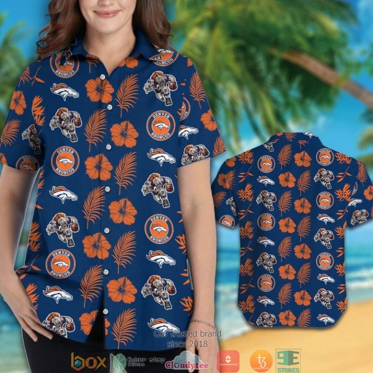 Denver Broncos Hibiscus Leaf Pattern Hawaiian Shirt, Short - Hot Sale 2025