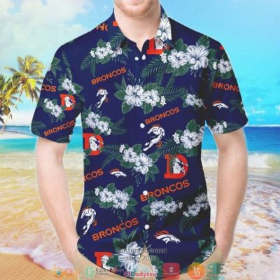 Denver Broncos Hibiscus Pattern Hawaiian Shirt, Short - Hot Sale 2025