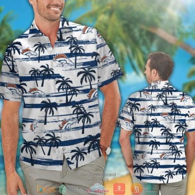 Denver Broncos Navy Coconut White Hawaiian Shirt, Short - Hot Sale 2025