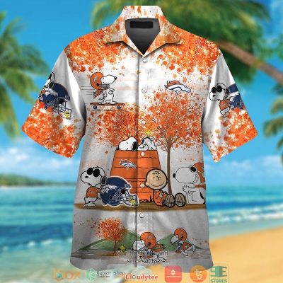 Denver Broncos Snoopy And Charlie Brown Autumn Hawaiian Shirt, Short - Hot Sale 2025