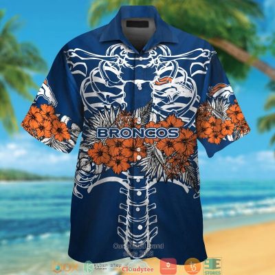 Denver Broncos Backbone Hibiscus Hawaiian Shirt, Short - Hot Sale 2025