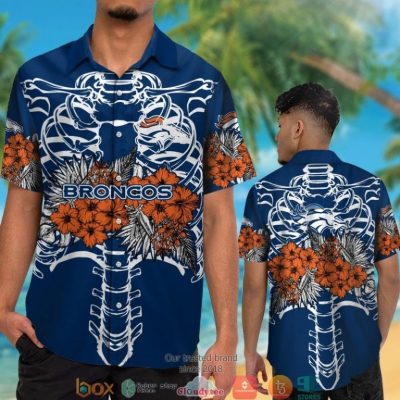 Denver Broncos Backbone Hibiscus Hawaiian Shirt, Short - Hot Sale 2025