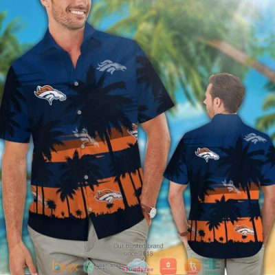 Denver Broncos Coconut Island Navy Orange Hawaiian Shirt, Short - Hot Sale 2025