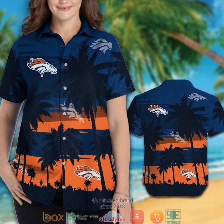 Denver Broncos Coconut Island Navy Orange Hawaiian Shirt, Short - Hot Sale 2025 Denver Broncos Coconut Island Navy Orange Hawaiian Shirt, Short - Hot Sale 2025