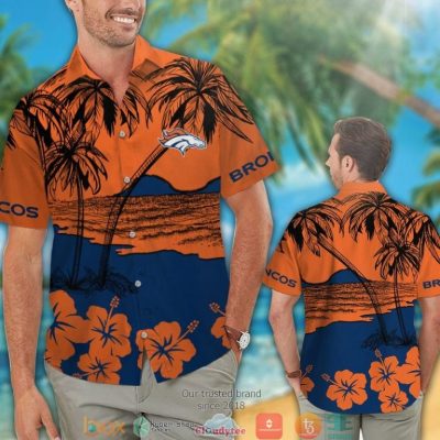Denver Broncos Coconut Island Orange Hawaiian Shirt, Short - Hot Sale 2025