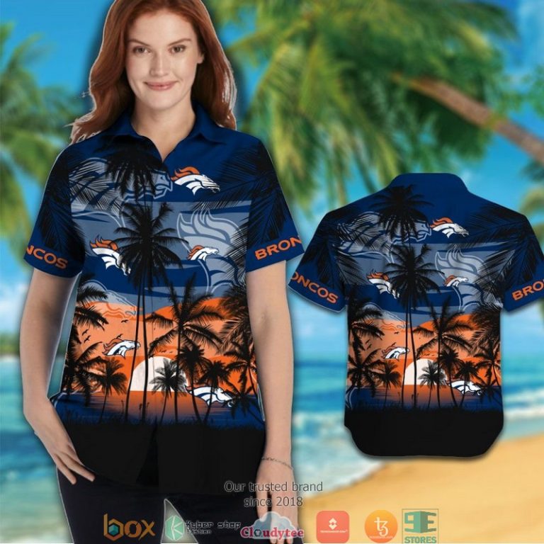 Denver Broncos Coconut Island Sunset Hawaiian Shirt, Short - Hot Sale 2025 Denver Broncos Coconut Island Sunset Hawaiian Shirt, Short - Hot Sale 2025