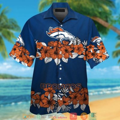 Denver Broncos Hibiscus Flower Line Hawaiian Shirt, Short - Hot Sale 2025