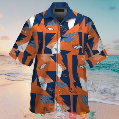 Denver Broncos Navy Orange Pattern Hawaiian Shirt, Short - Hot Sale 2025