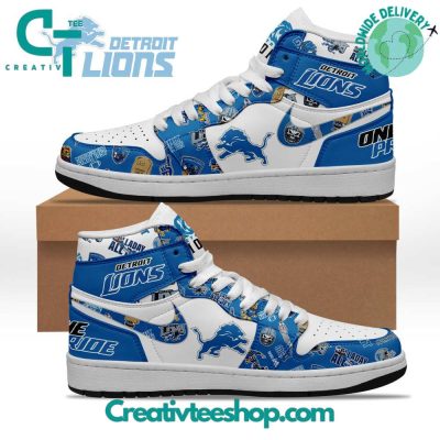 Detroit Lions NFL Air Jordan 1 Sneaker - soulcals.com