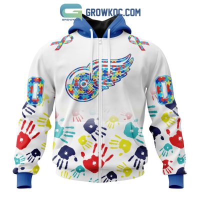 Detroit Red Wings NHL Special Autism Awareness Hands Hoodie T Shirt
