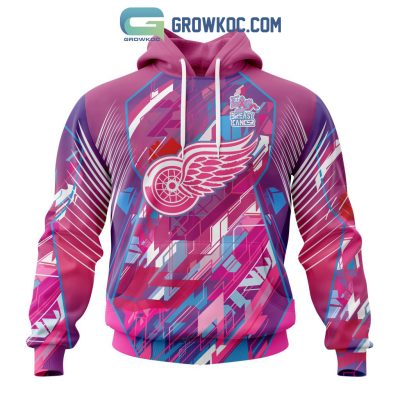 Detroit Red Wings NHL Special Design I Pink I Can! Fearless Again Breast Cancer Hoodie T Shirt