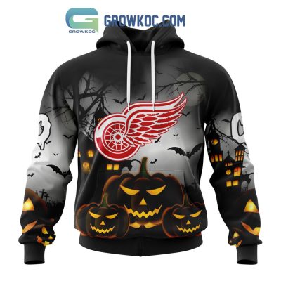 Detroit Red Wings NHL Special Pumpkin Halloween Night Hoodie T Shirt