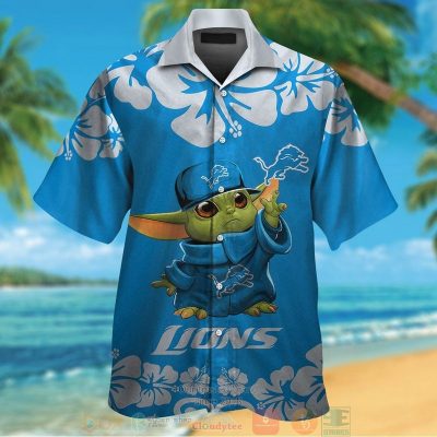 Detroit Lions Baby Yoda Hawaiian Shirt And Shorts - Hot Sale 2025