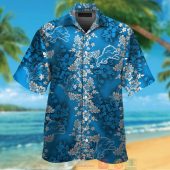 Detroit Lions Hibiscus Blue White Hawaii Shirt Shorts.jpg - demo10