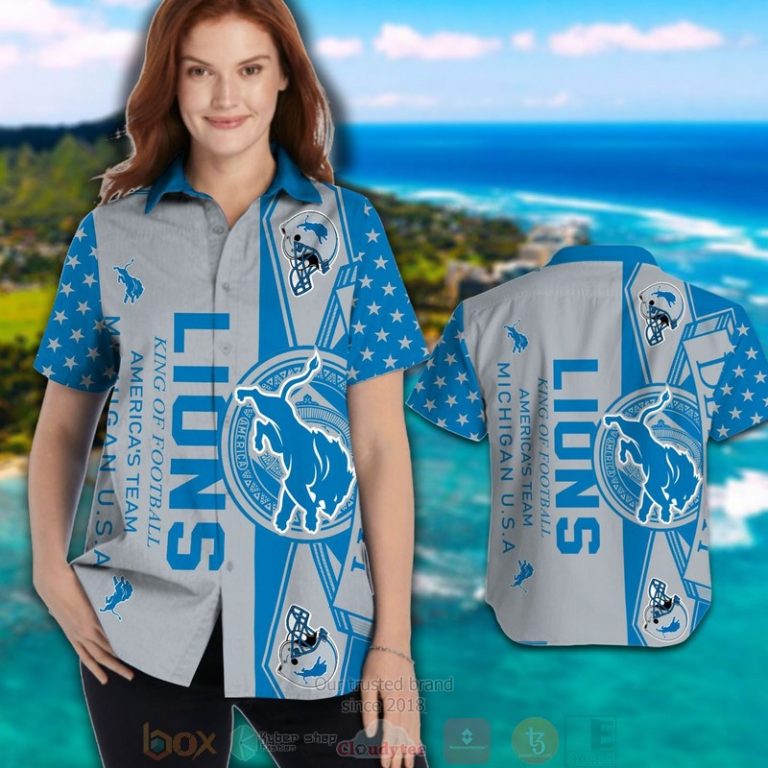 Detroit Lions King Of Football America?S Team Michigan Usa Hawaiian Shirt And Shorts - Hot Sale 2025