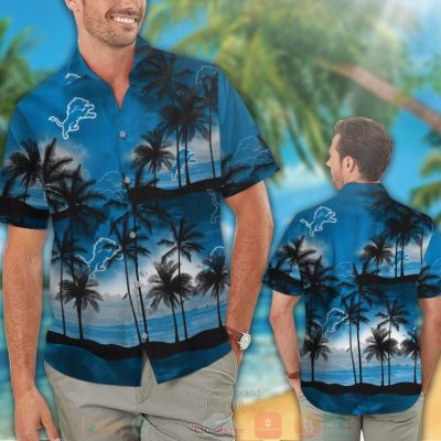 Detroit Lions Palm Tree Blue Hawaii Shirt, Shorts - Hot Sale 2025