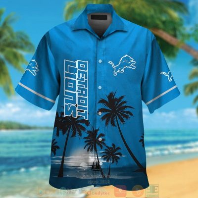 Detroit Lions Blue Palm Tree Hawaii Shirt, Shorts - Hot Sale 2025