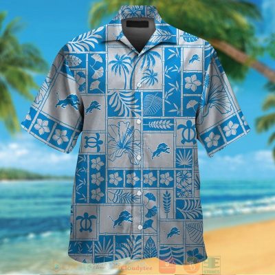 Detroit Lions Logo Hibiscus Hawaii Shirt, Shorts - Hot Sale 2025