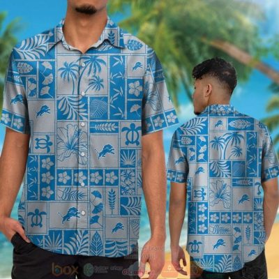 Detroit Lions Logo Hibiscus Hawaii Shirt, Shorts - Hot Sale 2025
