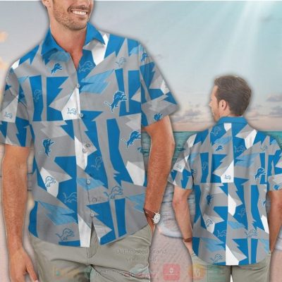 Detroit Lions Logo Hawaiian Shirt And Shorts - Hot Sale 2025