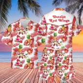 Detroit Red Wings Nhl Pineapple Hawaiian Shirt Shorts.jpg - demo10