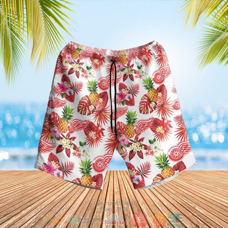 Detroit Red Wings Nhl Pineapple Hawaiian Shirt, Shorts - Hot Sale 2025 Detroit Red Wings Nhl Pineapple Hawaiian Shirt, Shorts - Hot Sale 2025