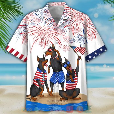 Dobermann Independence Day Is Coming Hawaiian Shirt, Shorts - Hot Sale 2025