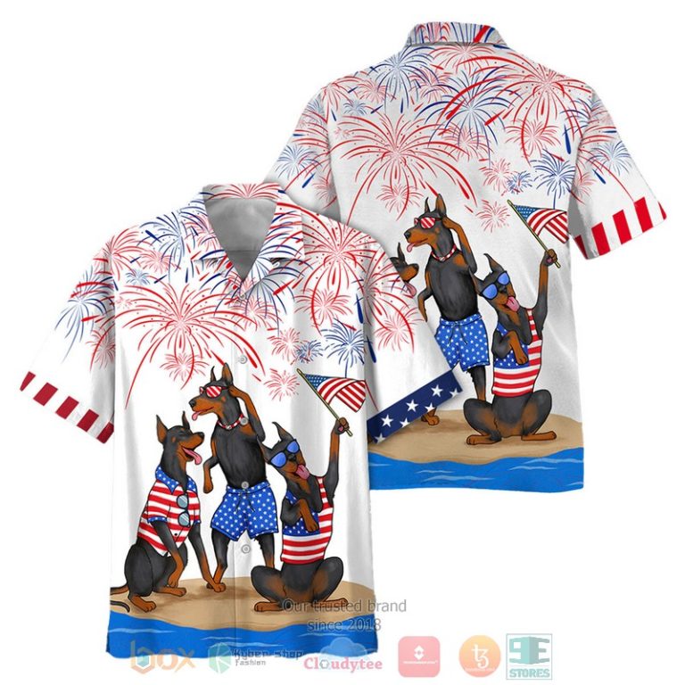 Dobermann Independence Day Is Coming Hawaiian Shirt, Shorts - Hot Sale 2025 Dobermann Independence Day Is Coming Hawaiian Shirt, Shorts - Hot Sale 2025