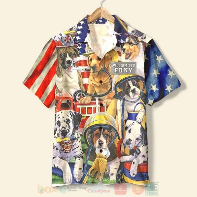 Dog With Fire Equipment Personalized Hawaiian Shirt, Short - Hot Sale 2025