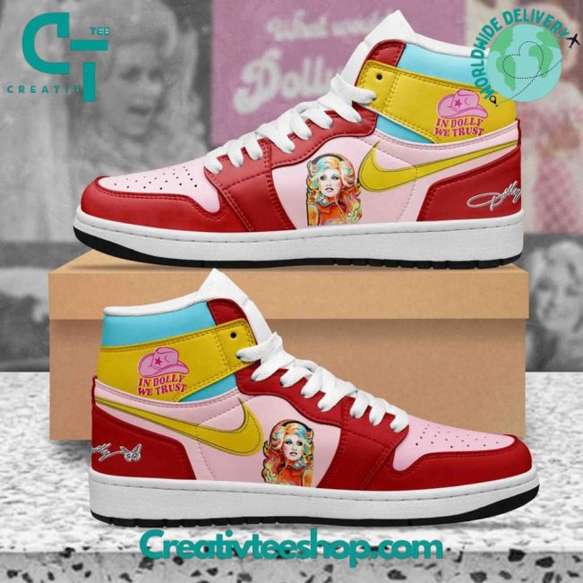 Dolly Parton "In Dolly We Trust" Air Jordan 1 Sneaker - soulcals.com