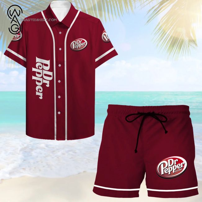 Dr Pepper Drinks All Over Print Hawaiian Shirt And Beach Shorts - Hot Sale 2025
