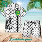 EPL Norwich City Louis Vuitton Paris Hawaiian Set - Teesmith