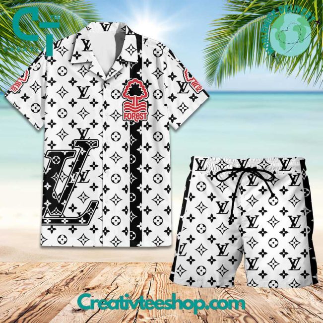 EPL Nottingham FC Louis Vuitton Paris Hawaiian Set - Teesmith