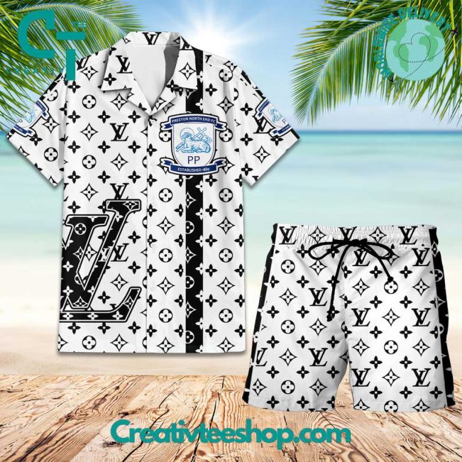 EPL Preston North End Louis Vuitton Paris Hawaiian Set - Teesmith