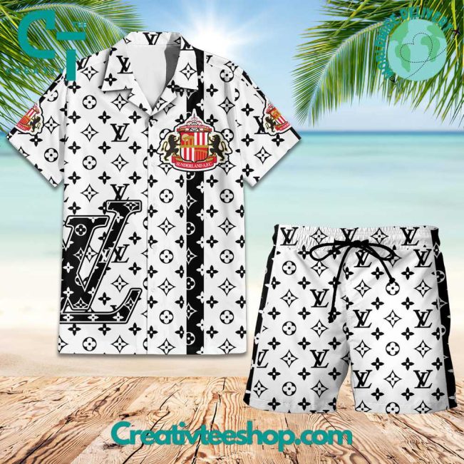 EPL Sunderland FC Louis Vuitton Paris Hawaiian Set - Teesmith